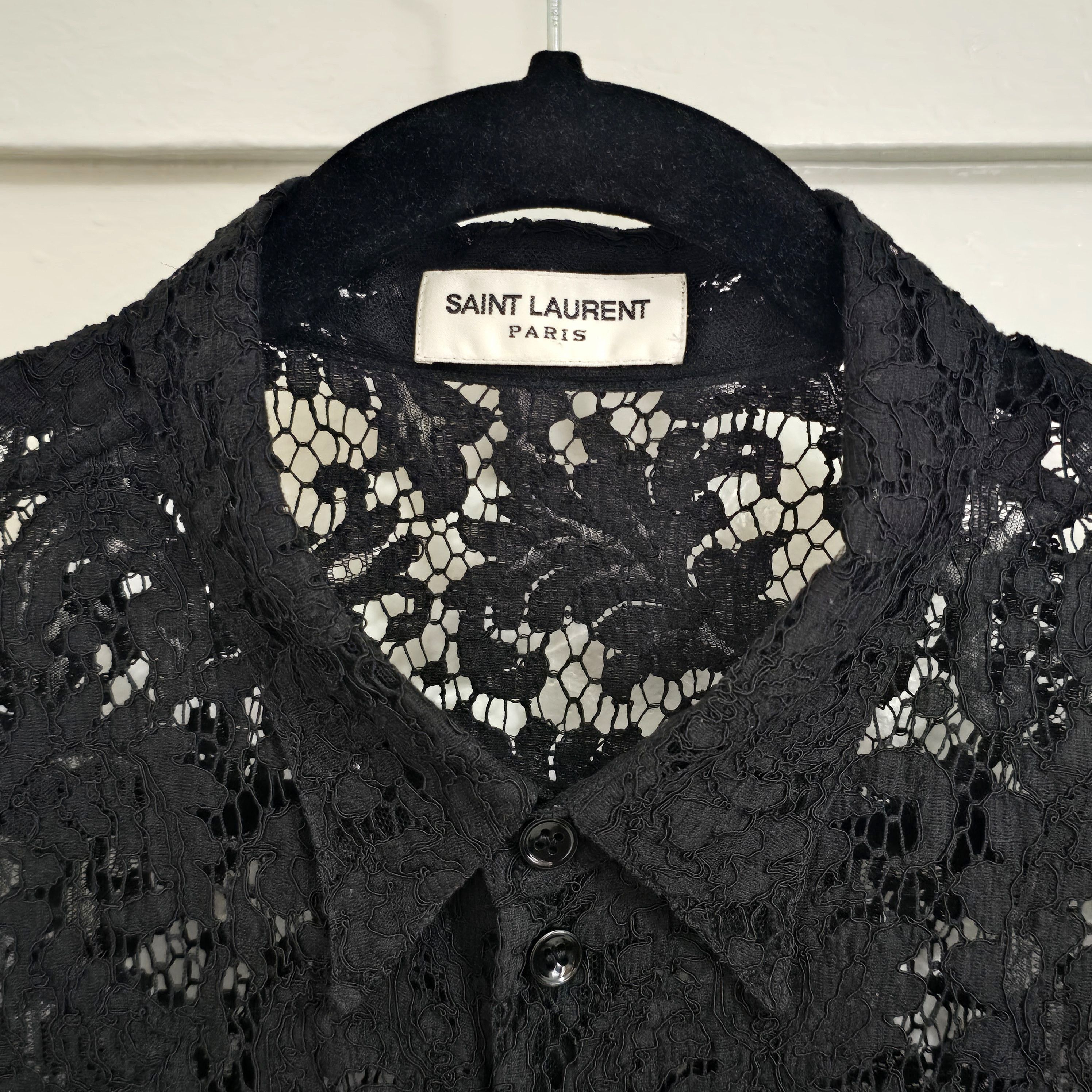 Saint Laurent Paris Lace dress shirt Size US XL / EU 56 / 4 - 2 Thumbnail