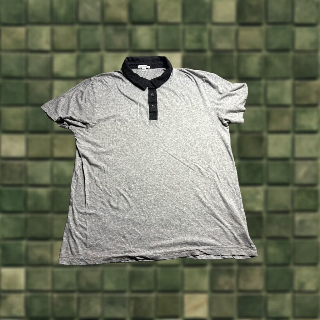 James Perse James Perse Shirt Mens L Gray Polo Supima Contrast Collar USA Polo Shirt Size US L / EU 52-54 / 3 - 1 Thumbnail