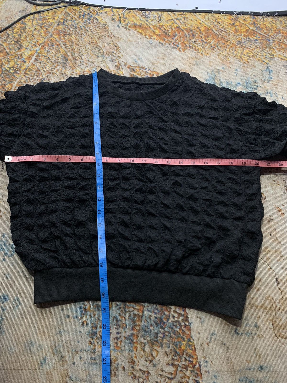 Issey Miyake Rave Wear Spider Shibori Style Cropet Shirt Top Size US M / EU 48-50 / 2 - 7 Thumbnail