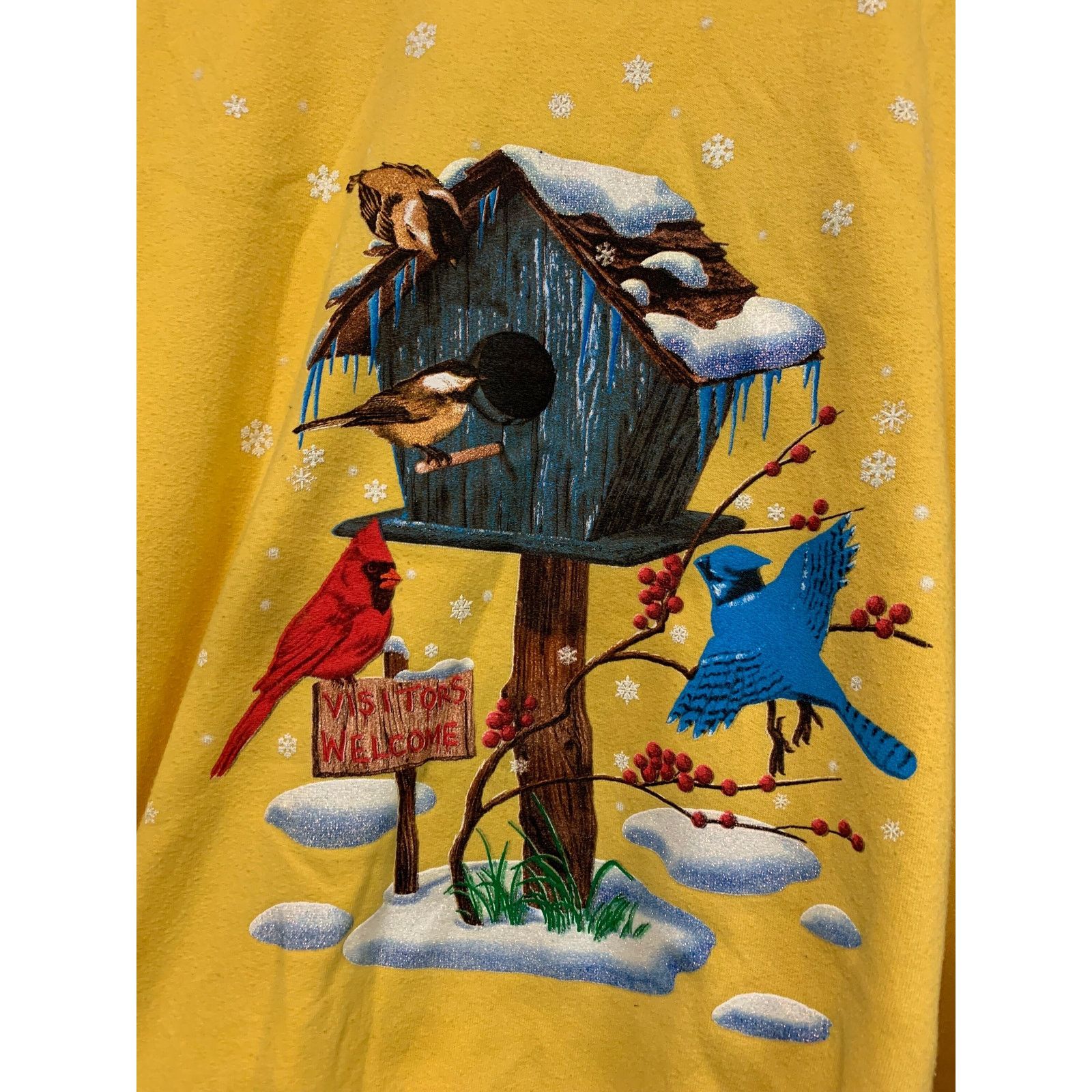 Gildan Vintage Birdhouse birds Sweatshirt size XL 1990s 80s Size US XL / EU 56 / 4 - 2 Thumbnail