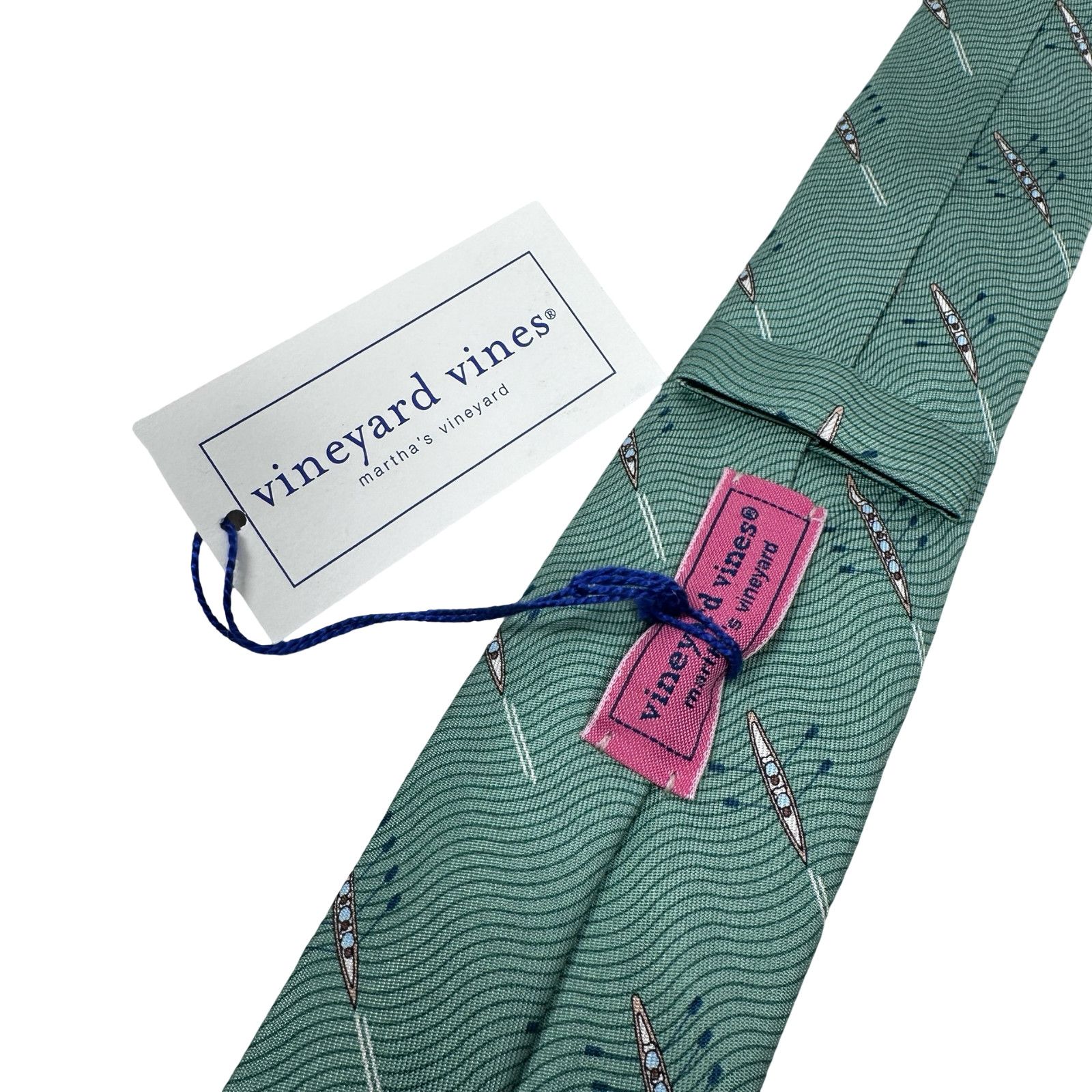Vineyard Vines Vineyard Vines Skinny Thin Neck Tie Men Green 2.5" X 57" New Size ONE SIZE - 3 Thumbnail