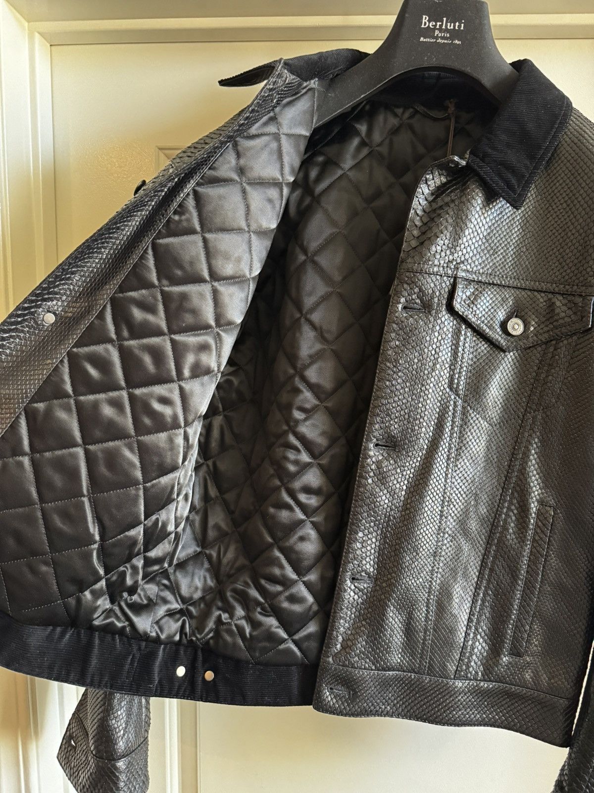 Berluti Berluti Haider Ackerman Runway Python Trucker Jacket Size US L / EU 52-54 / 3 - 10 Thumbnail
