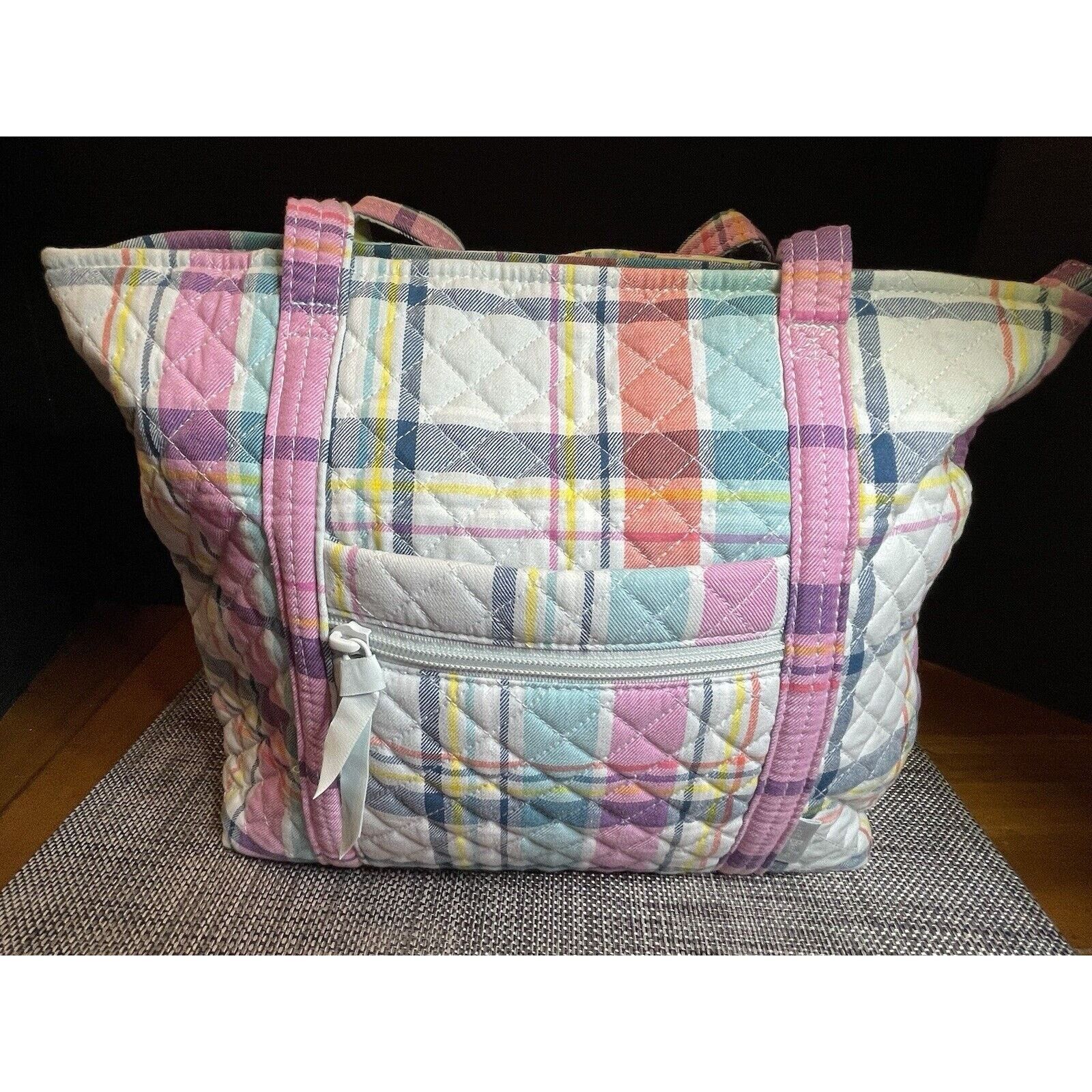 Vera Bradley Vera Bradley "Pastel Plaid" Vera Tote Bag New without tags. Size ONE SIZE - 1 Thumbnail