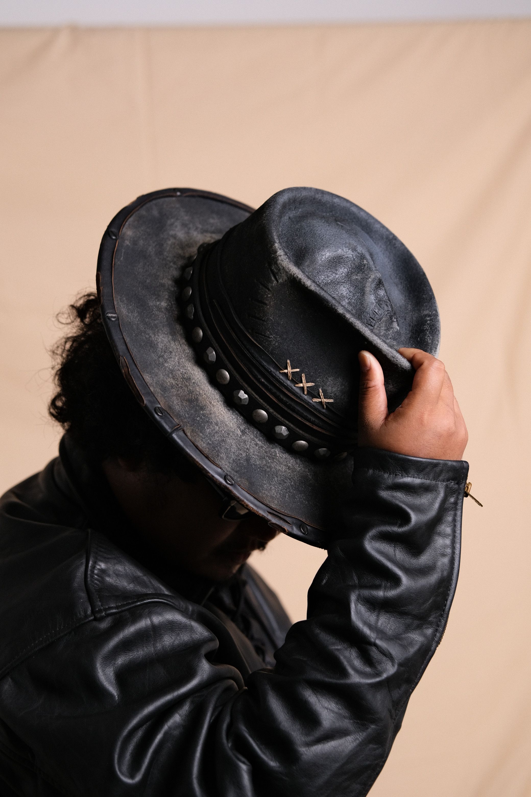 Fedora Hat leather casanova handmade