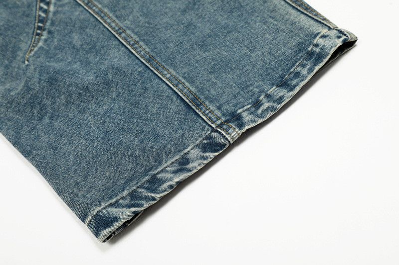 Jean Street vibe patchwork washed curved jeans for men Size US 32 / EU 48 - 6 Thumbnail