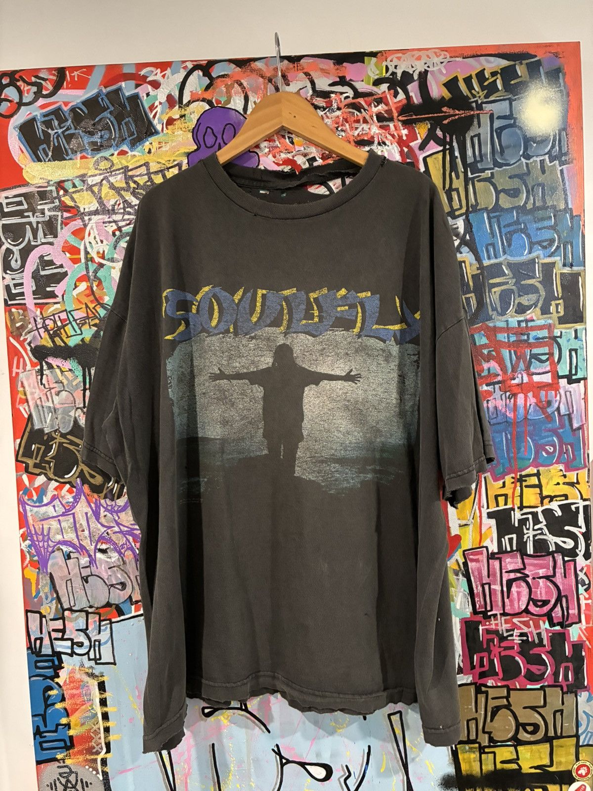 Vintage Vintage soul fly band shirt thrashed to perfection Size US XL / EU 56 / 4 - 1 Thumbnail
