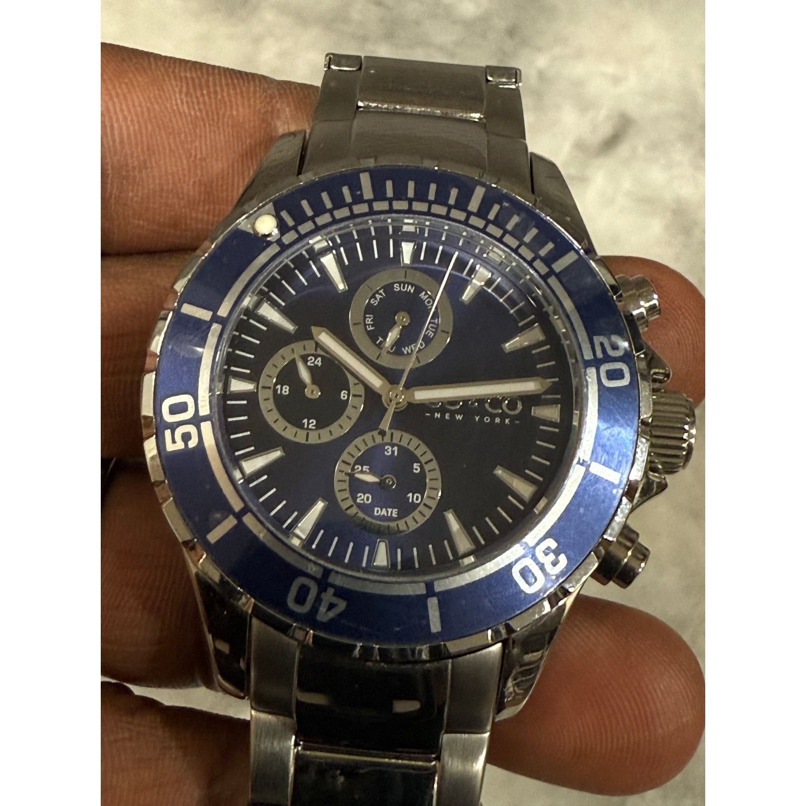Other SO&CO New York Men’s Blue Dial Watch Stainless Steel Size ONE SIZE - 6 Thumbnail