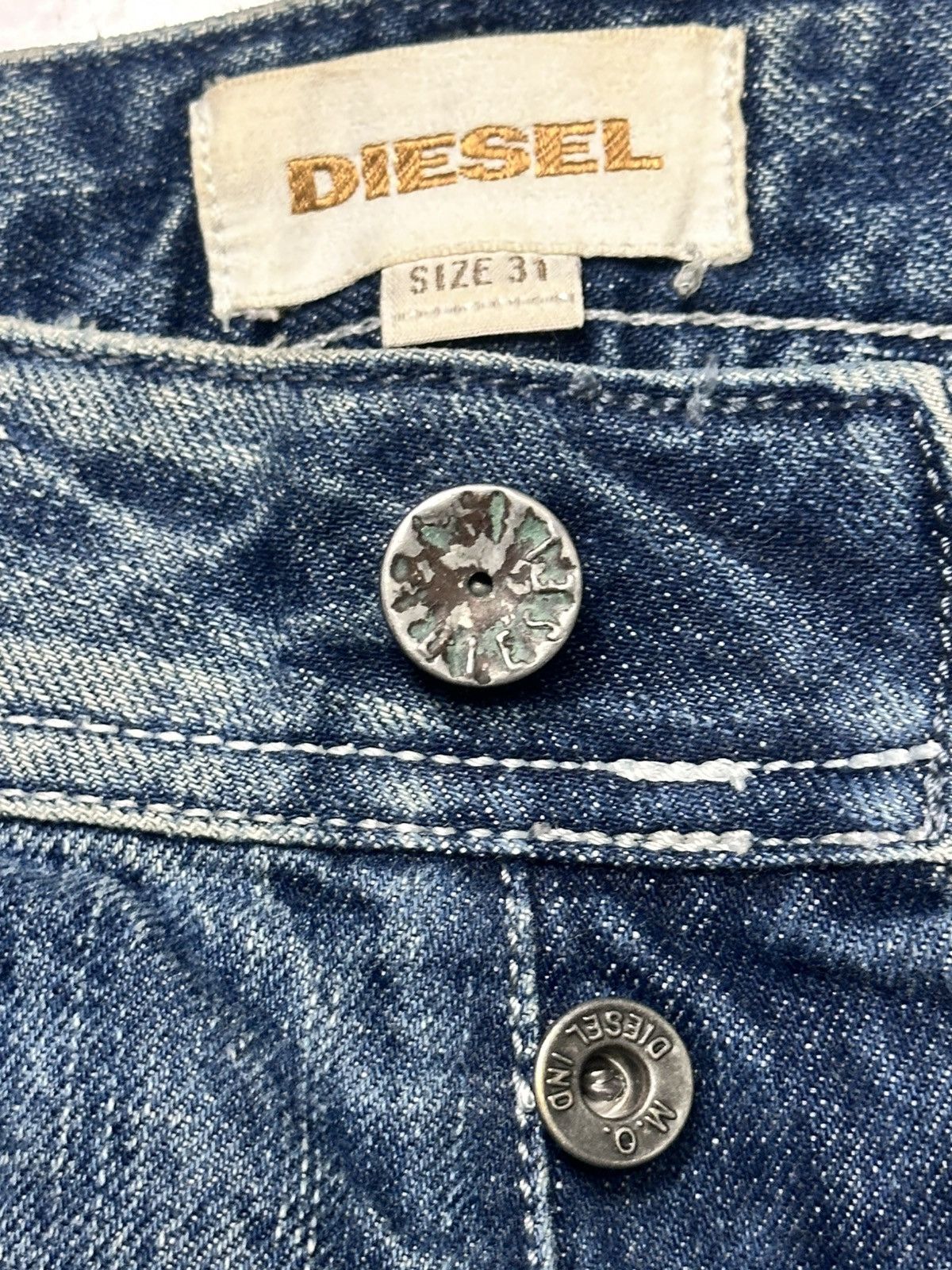 Diesel Vintage Diesel Distressed Ripped Jeans Straight With Faded Size US 34 / EU 50 - 12 Thumbnail
