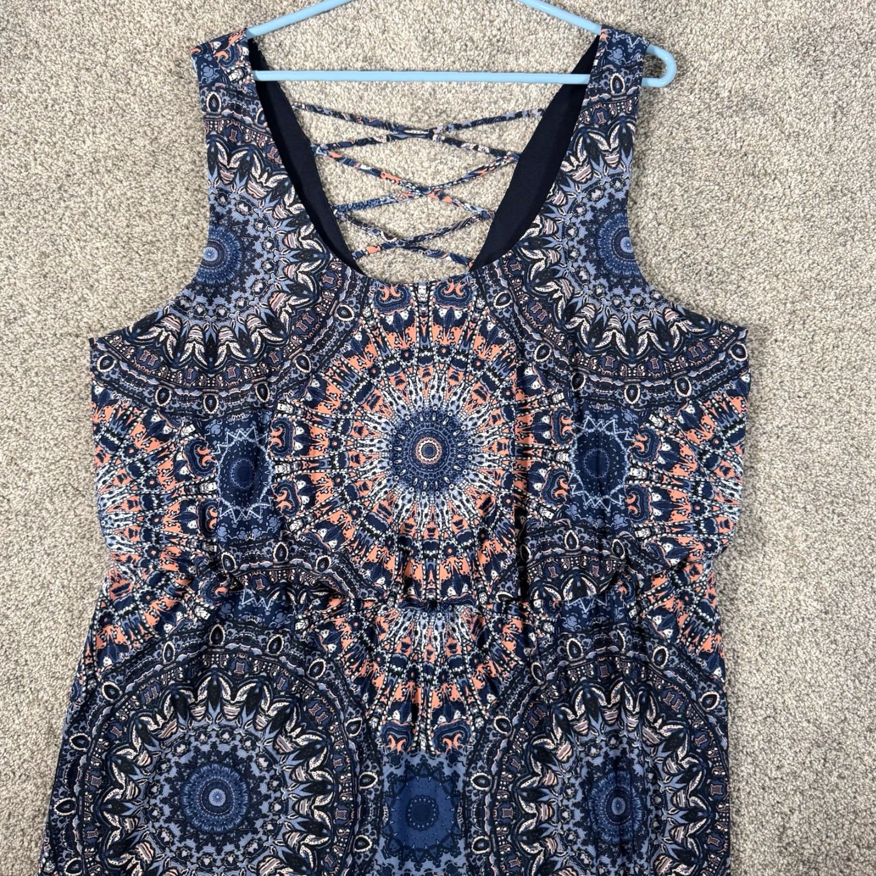 Vintage Maurices Dress Plus Sz 2 Knee Length Mandalas Boho Festival Summer Indie Casual Dress Size XXL / US 16-18 / IT 52-54 - 4 Thumbnail