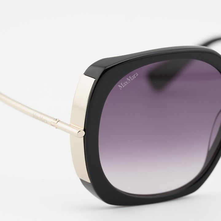 Max Mara Max Mara MALIBU9 MM0079 01B Sunglasses Black Butterfly Frame Size ONE SIZE - 5 Thumbnail