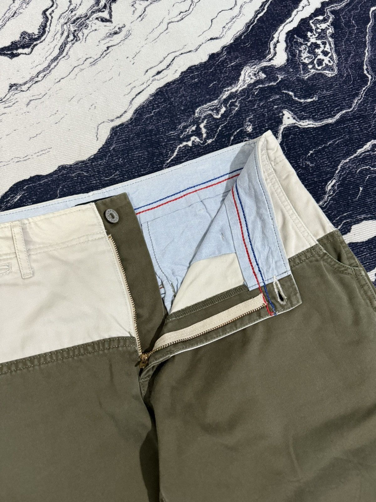 Japanese Brand Hanalei japan 2tone longpants white olive green Size US 30 / EU 46 - 5 Thumbnail