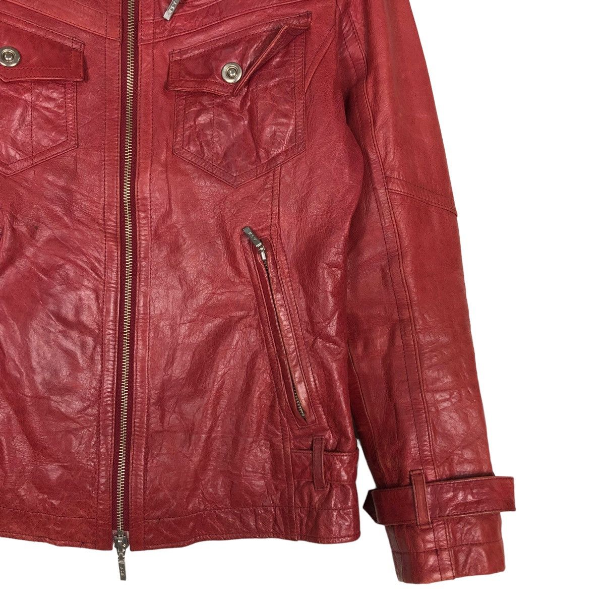 Japanese Brand 🔥VINTAGE BONDAGE LEATHER BIKER JACKET ASM ISSEY MIYAKE Size US M / EU 48-50 / 2 - 7 Thumbnail