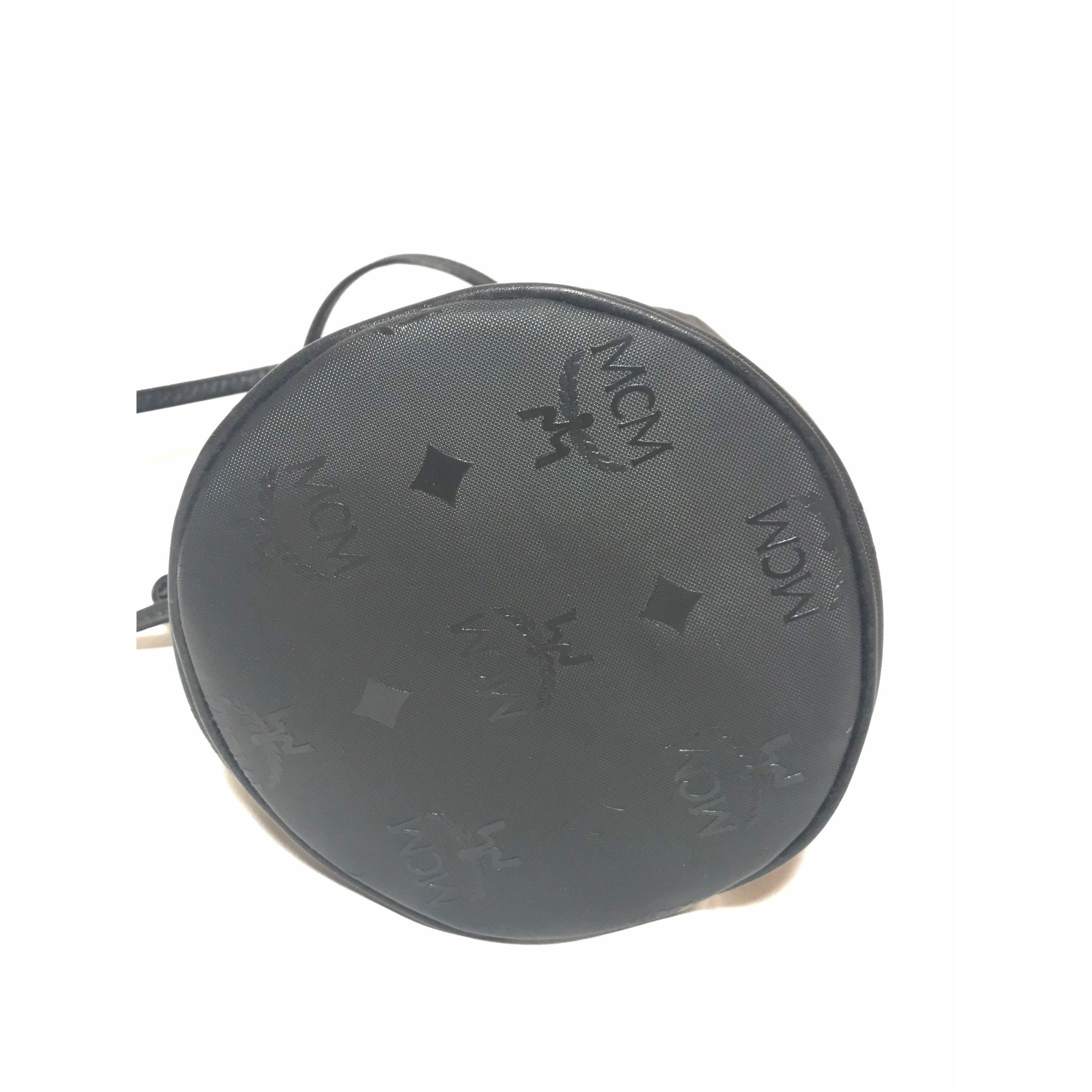 MCM MINT. Vintage MCM black monogram small hobo bucket shoulder Size ONE SIZE - 6 Thumbnail