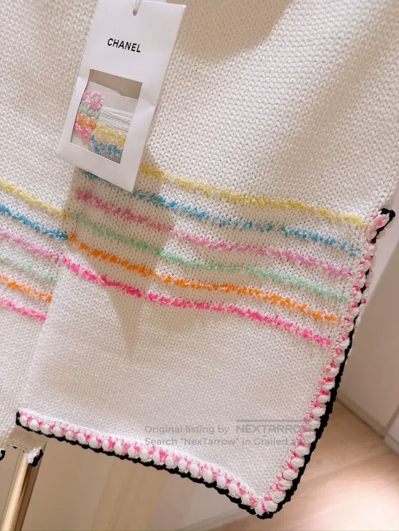 Chanel Chanel 24S Spring and Summer Rainbow Striped Irregular Kni Size 24" / US 00 / IT 34 - 4 Thumbnail