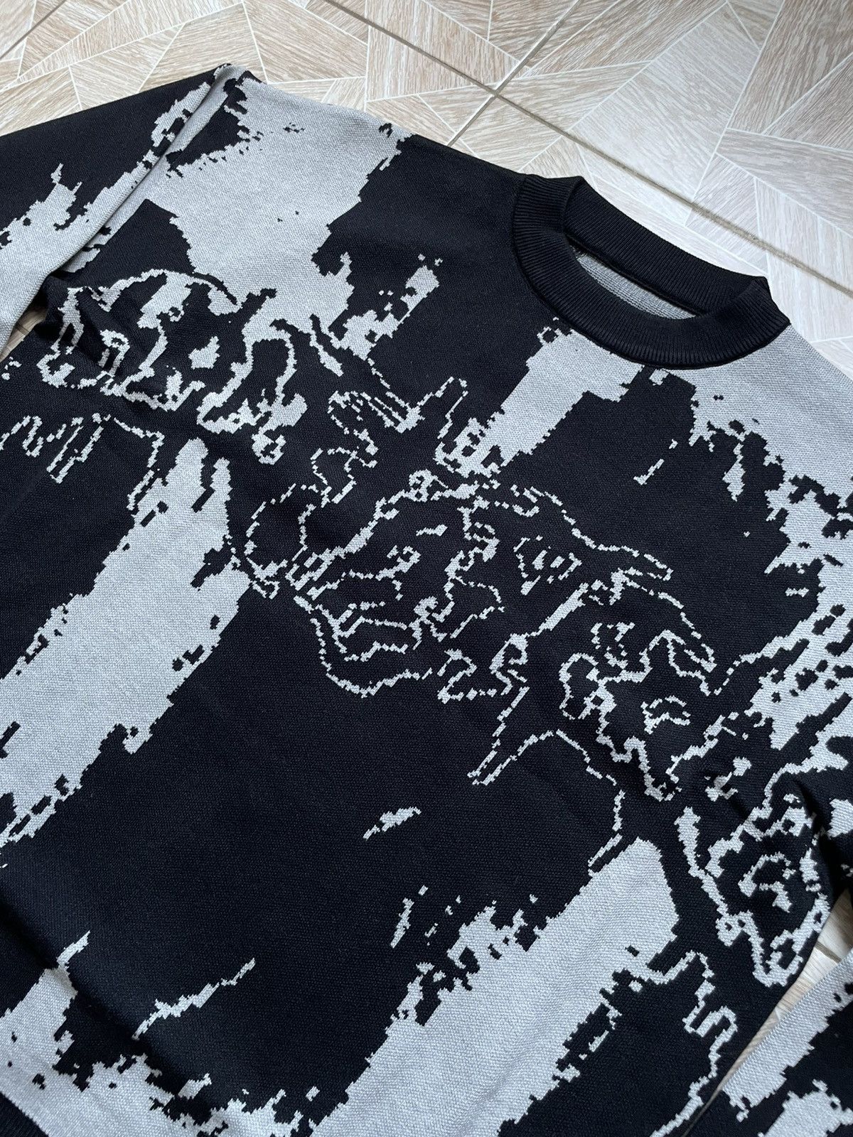 Other Y2K Grunge Distressed Knitted Sweater Glitch Art Gothic L Size US L / EU 52-54 / 3 - 2 Thumbnail