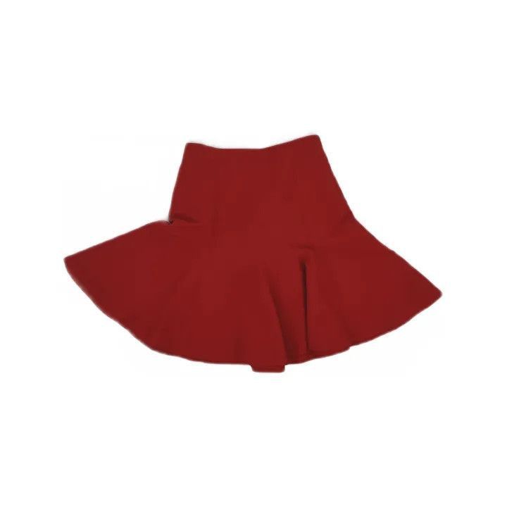 Dior Red Wool Silk Flared Skirt 0079-2507