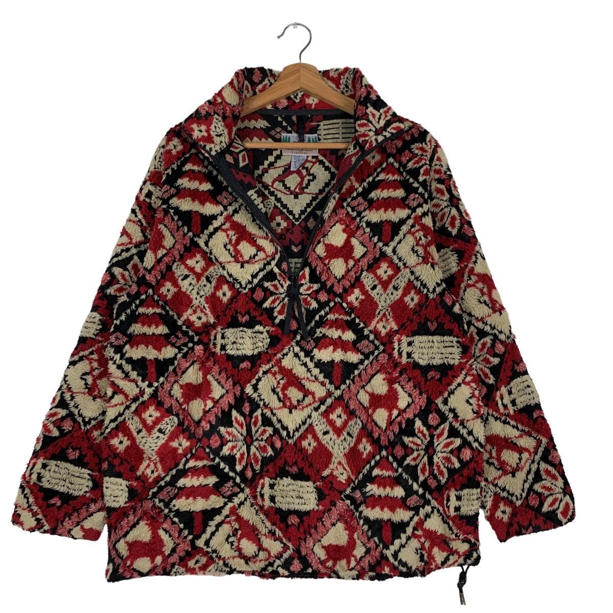 Vintage EMS Motif Design Fullprint Half Zip Pullover Fleece #0002-C1 Size M / US 6-8 / IT 42-44 - 11 Thumbnail