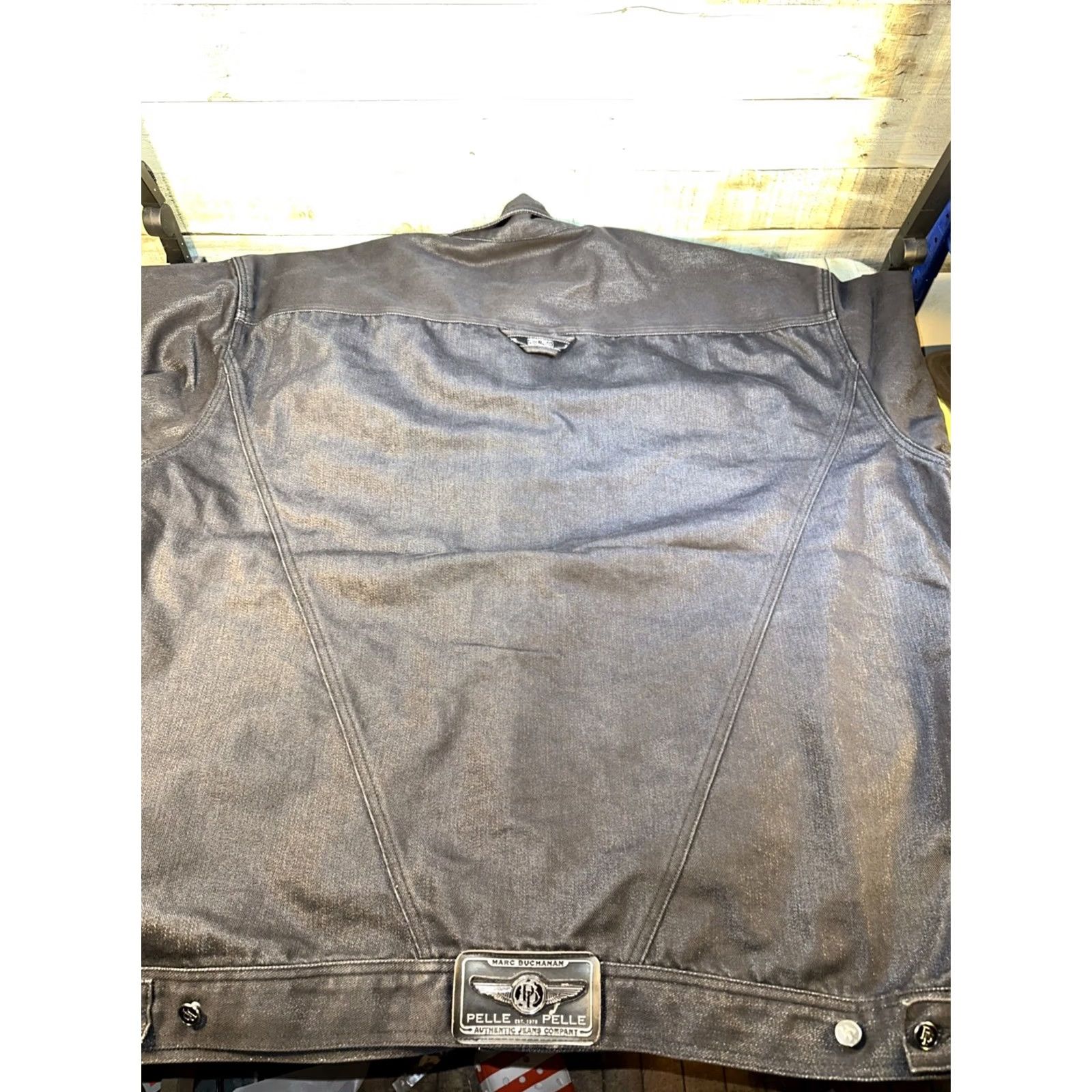 Pelle Pelle Pelle Pelle Marc Buchanan Jacket Bomber Twill Denim Black XXXL Hong Kong Street Men 3XL Marker Patch Logo Hardware Jacket Style Size US XXL / EU 58 / 5 - 4 Thumbnail