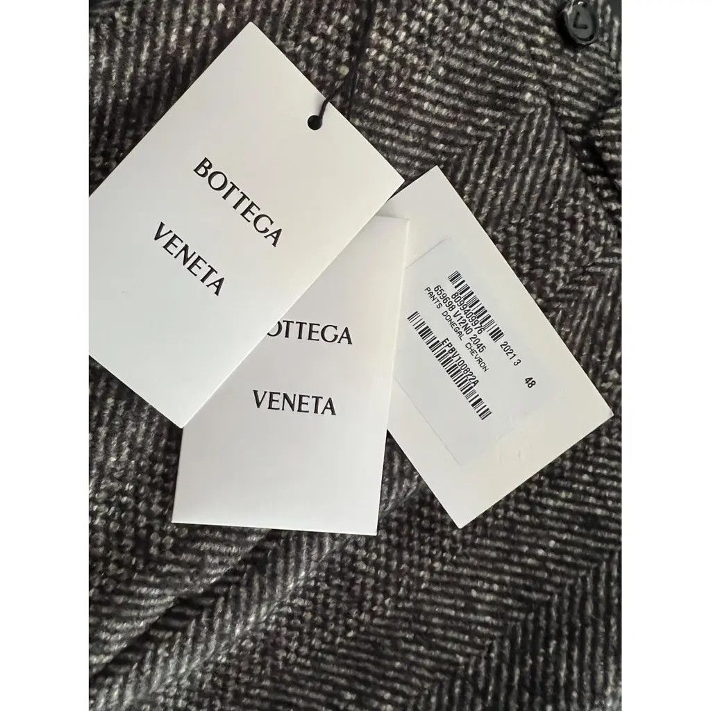 Bottega Veneta Textured Wool Chevron Trousers Size US 32 / EU 48 - 18 Thumbnail