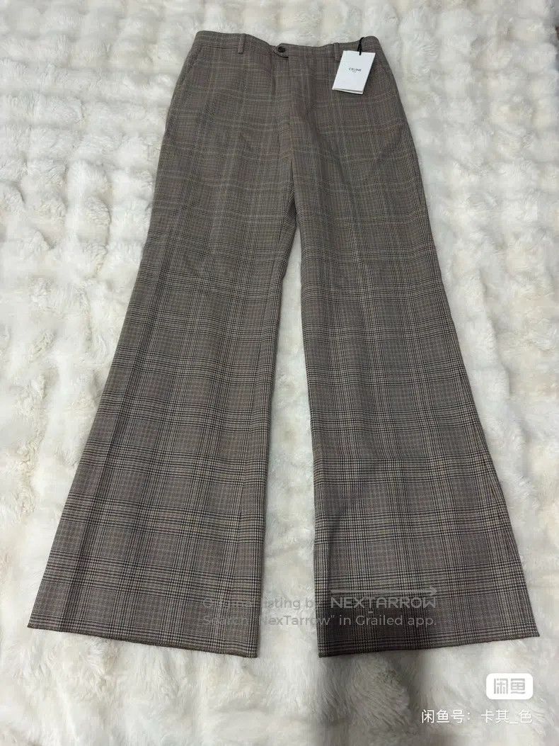 Celine CELINE Wool Plaid Flare Trousers Size US 28 / EU 44 - 1 Thumbnail
