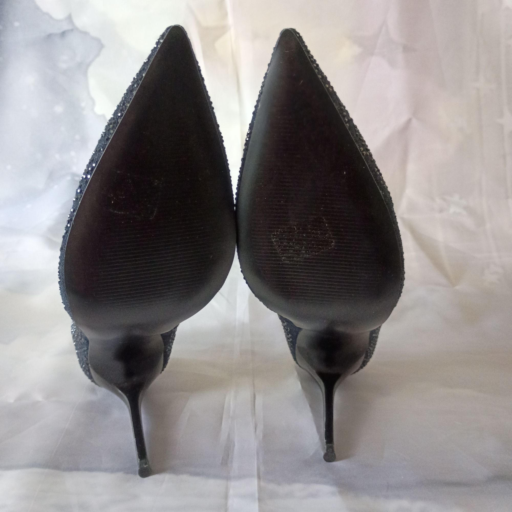 Guess GUESS Fazzie Black Shimmer Stiletto Ankle Booties Pointed To Size US 9.5 / IT 39.5 - 5 Thumbnail