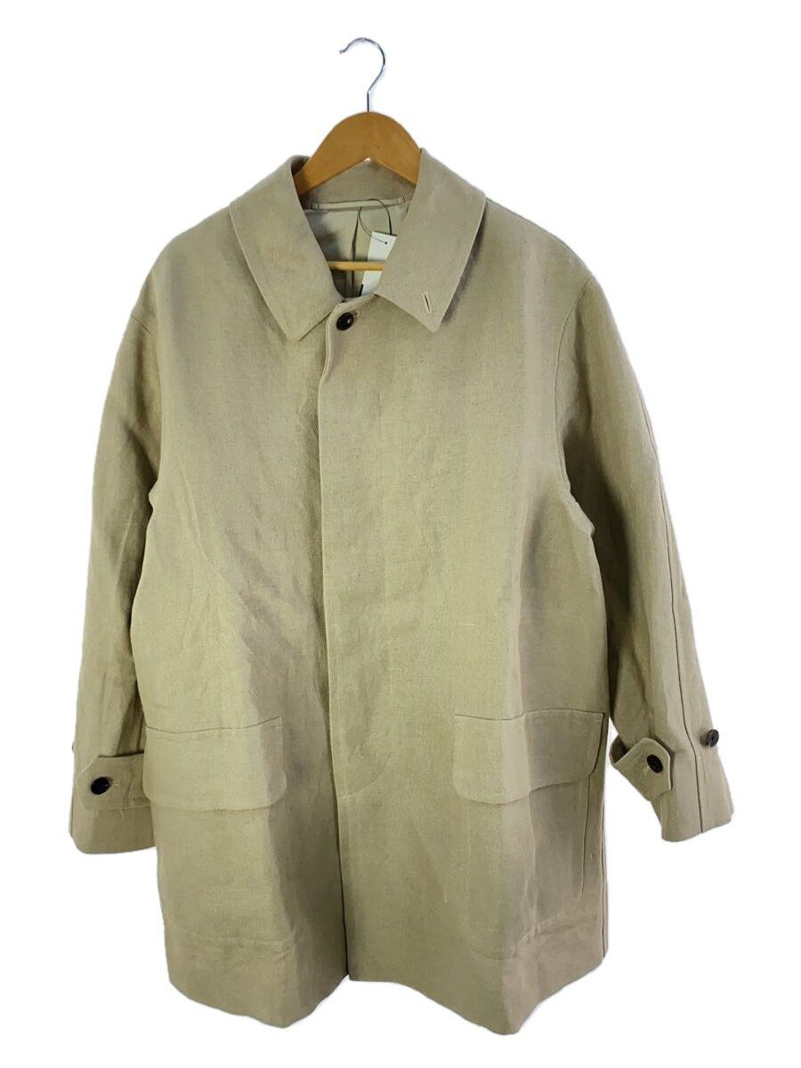 A.PRESSE Beige Linen Half Coat Size US M / EU 48-50 / 2 - 1 Thumbnail