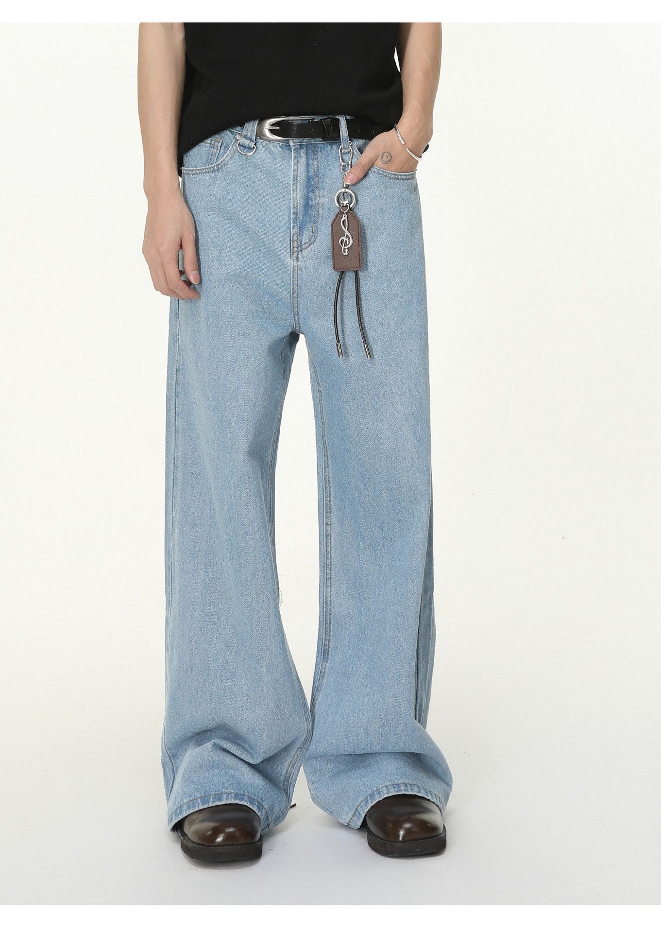 Japanese Brand Japanese retro straight distressed loose casual jeans Size US 32 / EU 48 - 1 Thumbnail