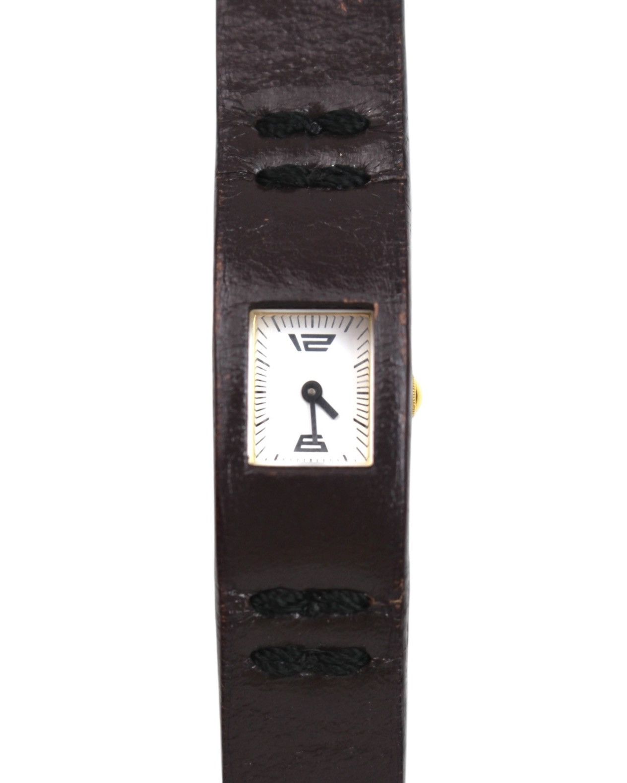 Issey Miyake × Seiko 1996 CABANE DE ZUCCA CHEWING GUM RECTANGLE LEATHER WATCH Size ONE SIZE - 1 Thumbnail