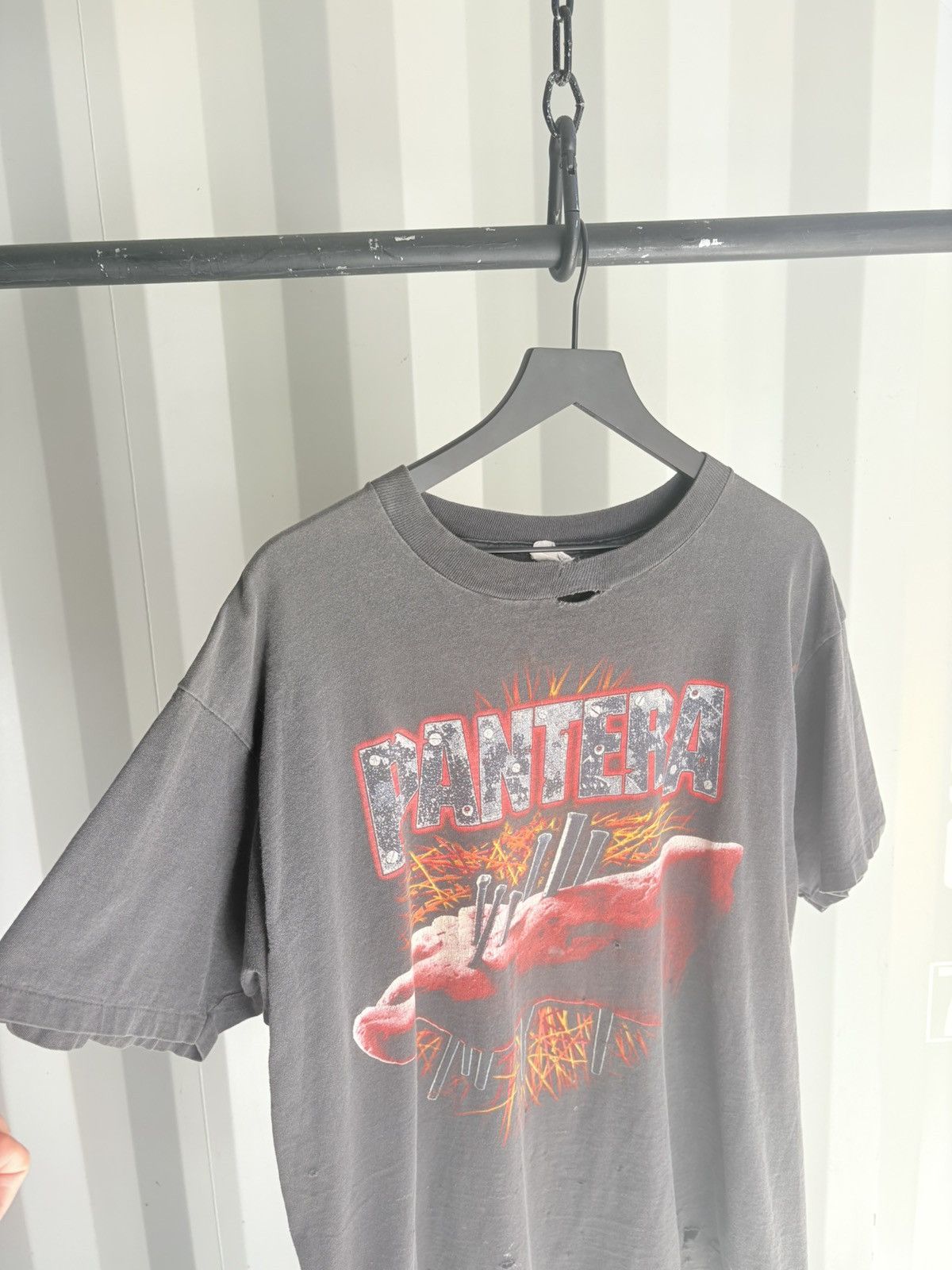 Band Tees Thrashed Pantera Faded Distressed Shirt ERD GRUNGE Size US XL / EU 56 / 4 - 3 Thumbnail