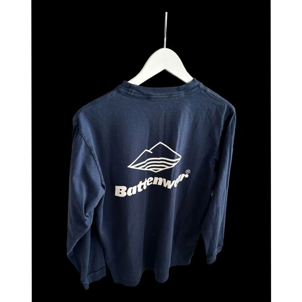Battenwear Long Sleeve Shirt Mens Small Blue Cotton Made In Usa, Men's — image 5 of 6