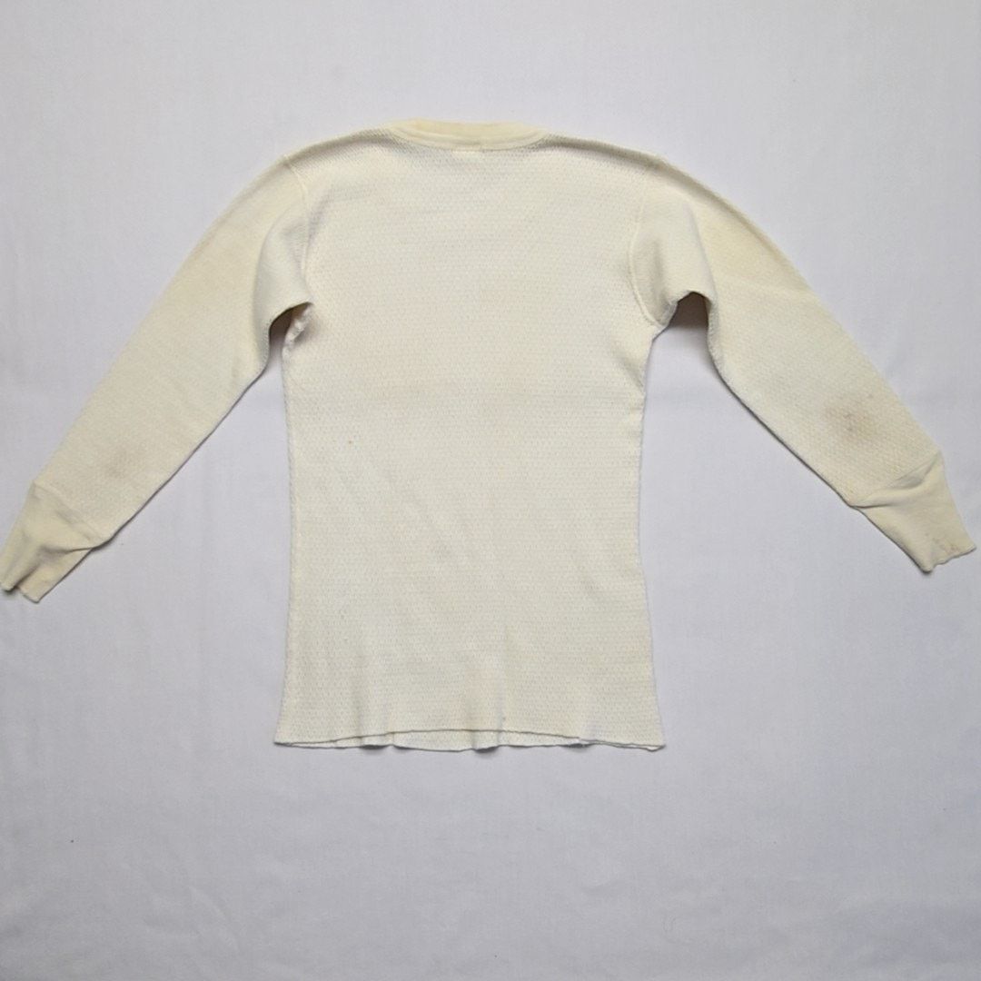 Sears Vintage Sears Thermal Shirt Cream 70s Mens Medium VTG Size US M / EU 48-50 / 2 - 7 Thumbnail