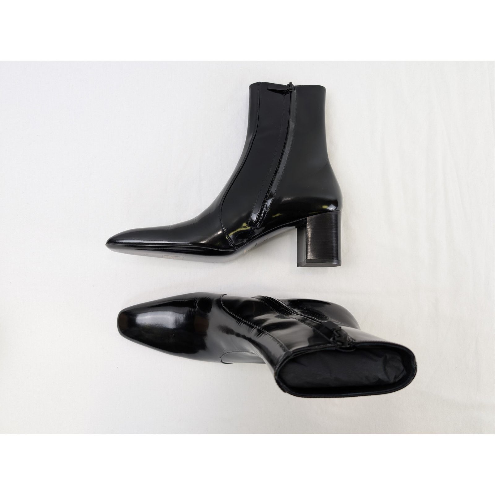 Saint Laurent Paris o1rshd1 XIV 70 Zipped Boots in Black Size US 8 / EU 41 - 1 Thumbnail