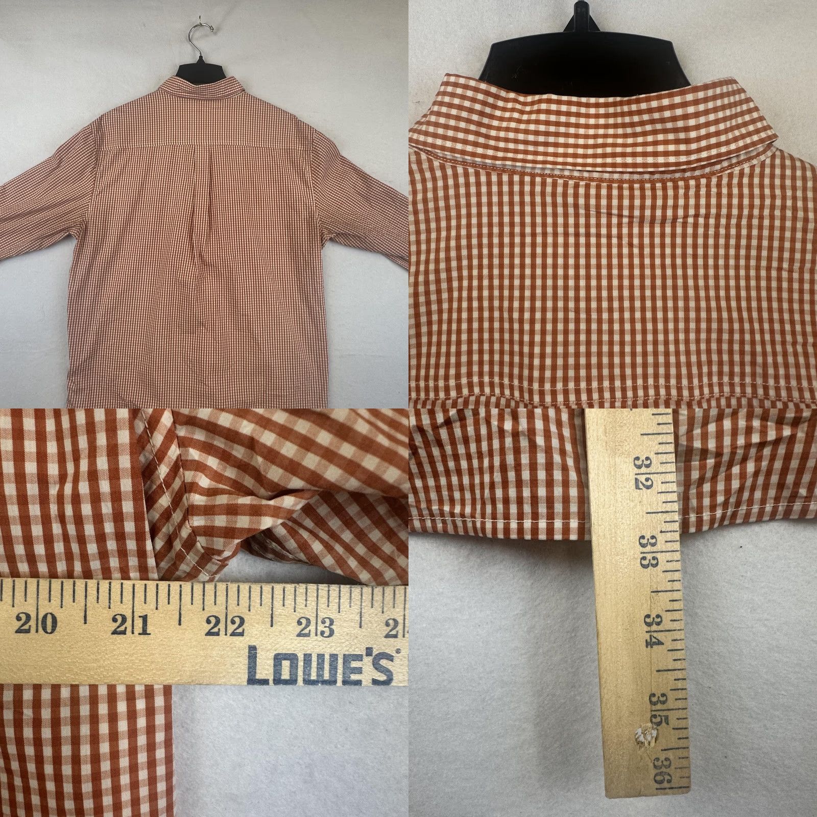 johnnie-O johnnie-O Shirt Mens XL Orange Check Button-Down Performance Size US XL / EU 56 / 4 - 8 Thumbnail