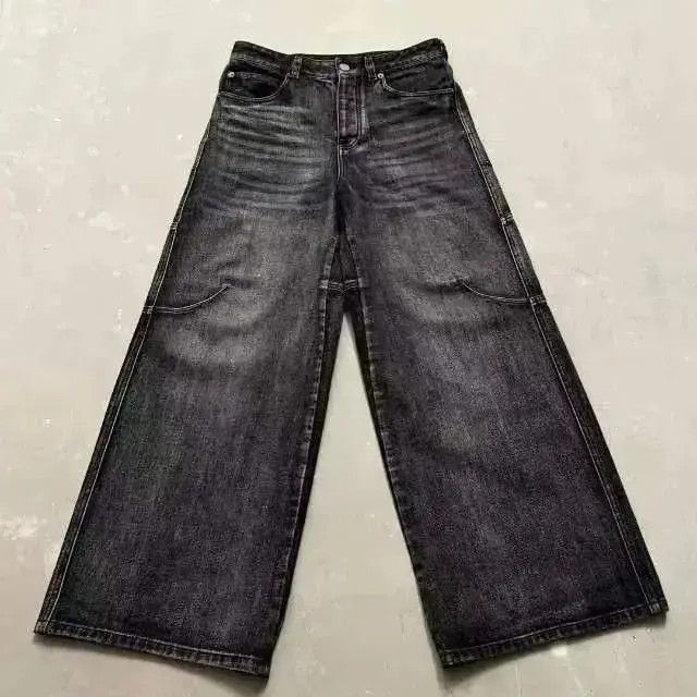 Japanese Brand Vintage embroidered jeans men's tide street relaxed Size US 32 / EU 48 - 1 Thumbnail