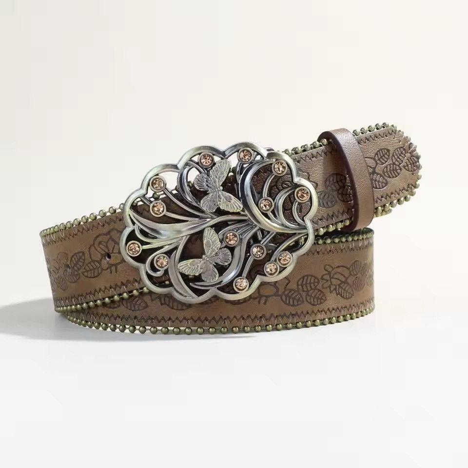 Japanese Brand Punk pu leather belt Size ONE SIZE - 1 Thumbnail