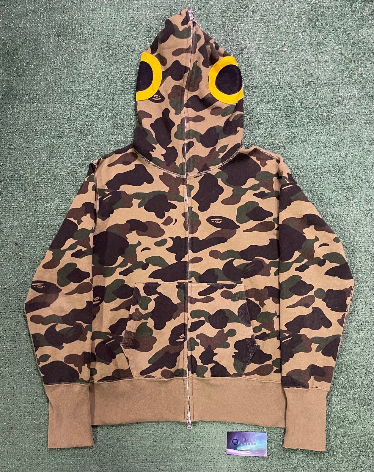 A BATHING APE × Daiwa Fishing Ape Ape Camo Fish Hoodie Size