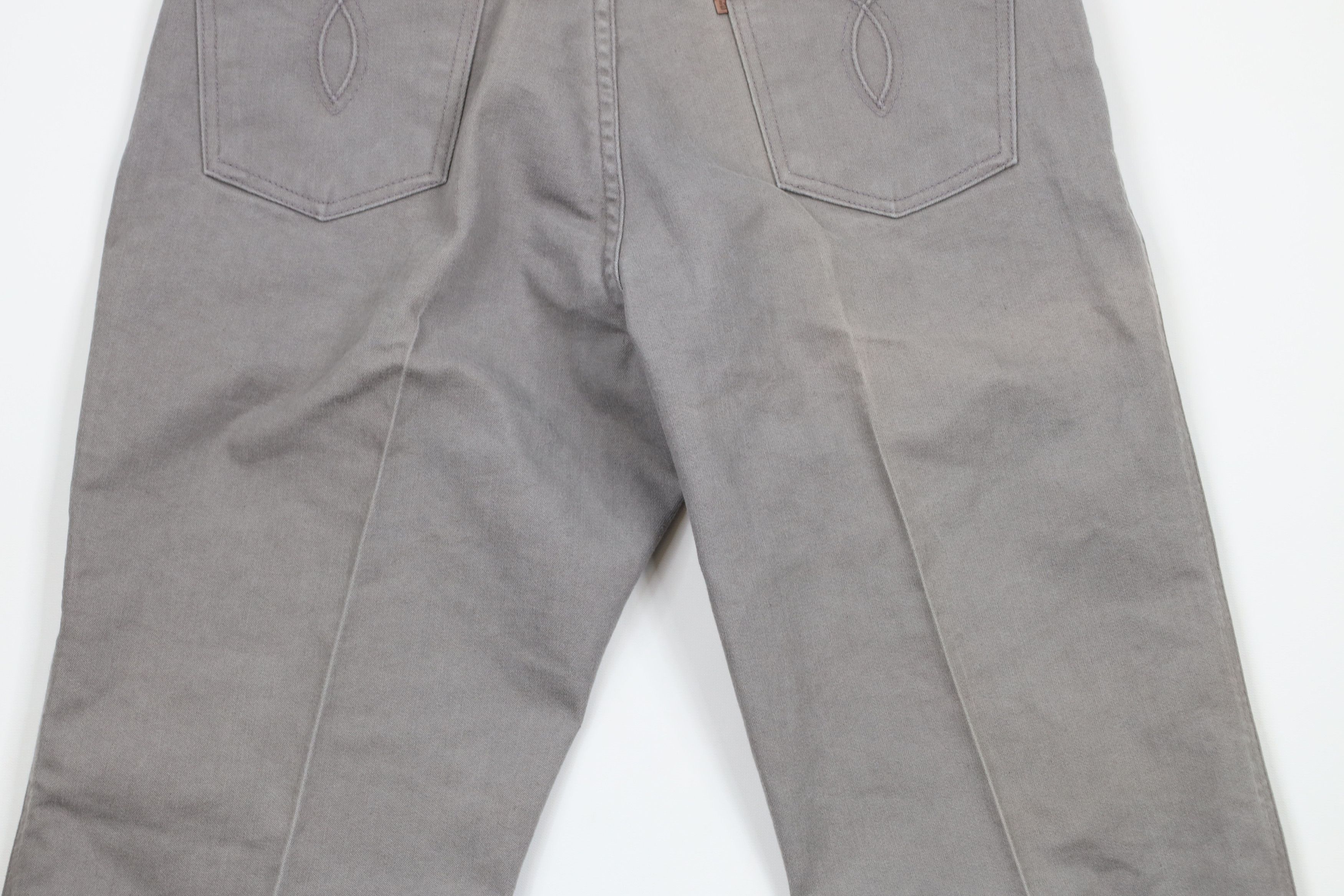 Levi's × Vintage Vintage 90s Levis Cotton Twill Flared Wide Leg Jeans Gray Size US 34 / EU 50 - 10 Thumbnail