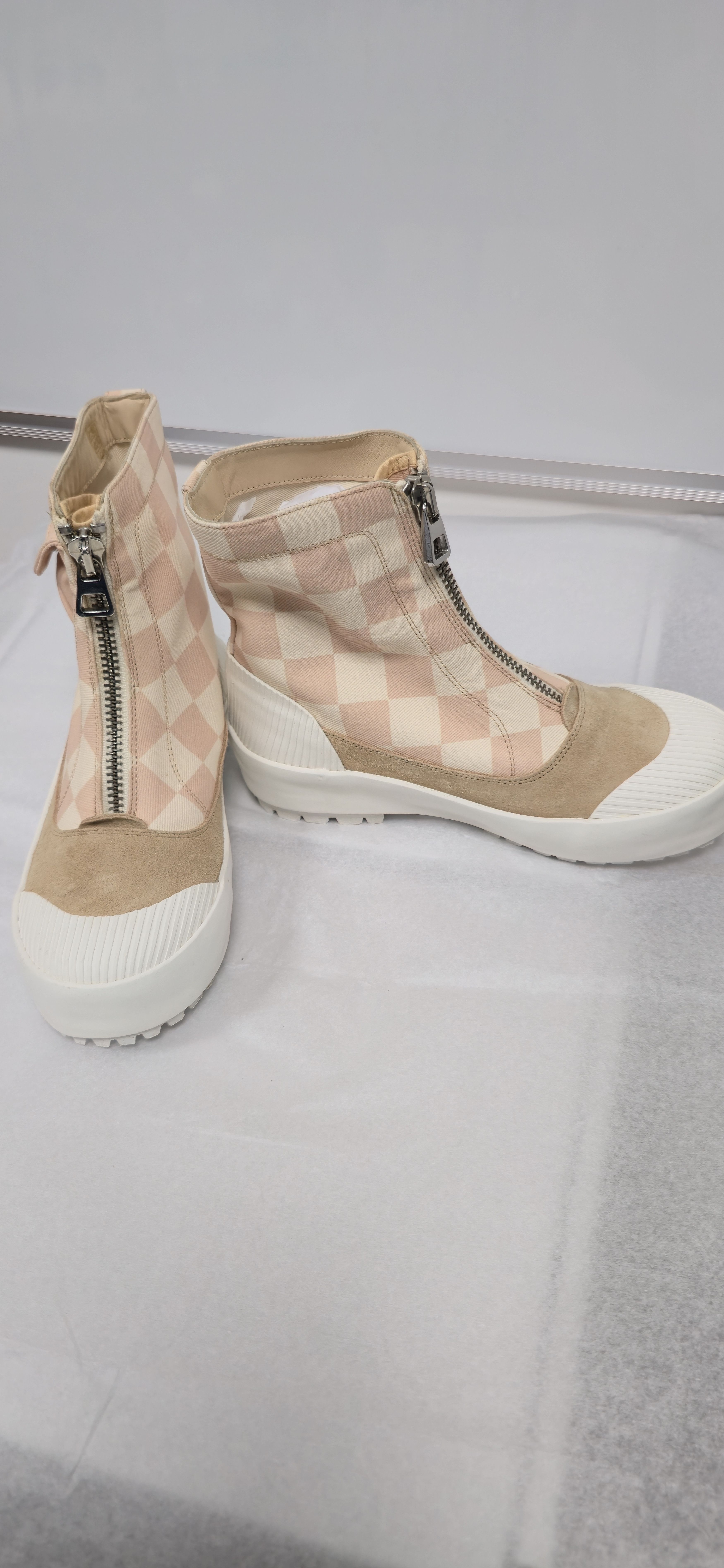 JW Anderson Checkerboard Zip Cargo Pocket Boots RRP $400 Size US 7 / IT 37 - 2 Thumbnail