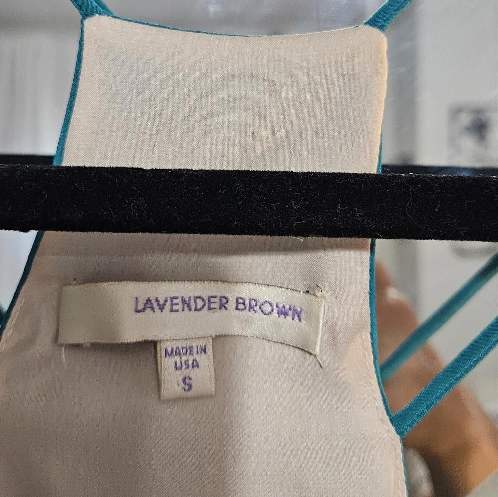 Designer Lavender Brown Stylish Aqua Slip Dress #224 Size S / US 4 / IT 40 - 6 Thumbnail