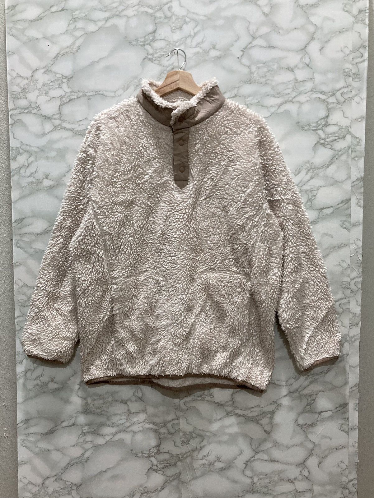 White Mountaineering Deep Pile Sherpa Pullover Jacket