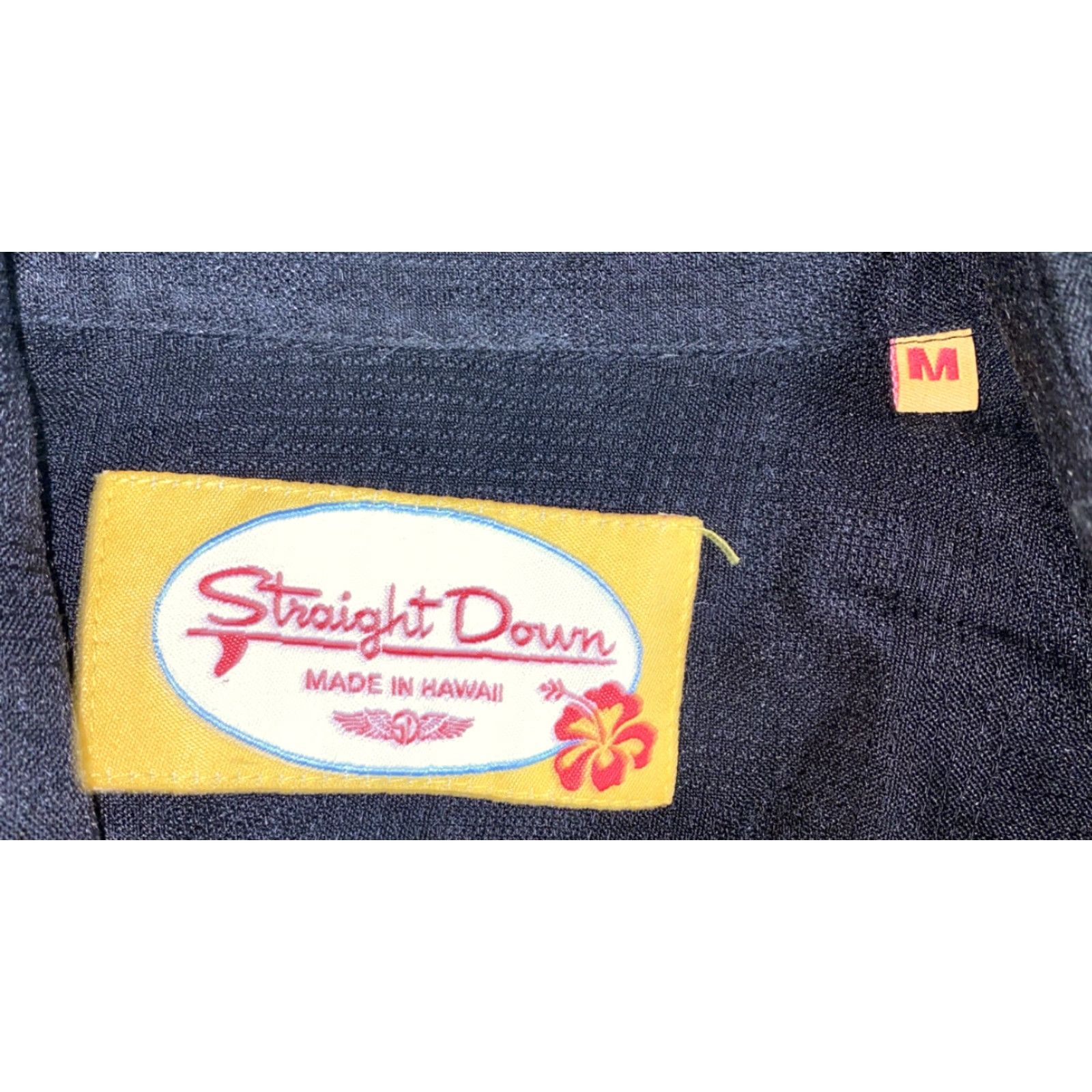 Vintage Straight Down Shirt Mens Black Short Sleeve Savourer Le Moment Size M Size US M / EU 48-50 / 2 - 6 Thumbnail