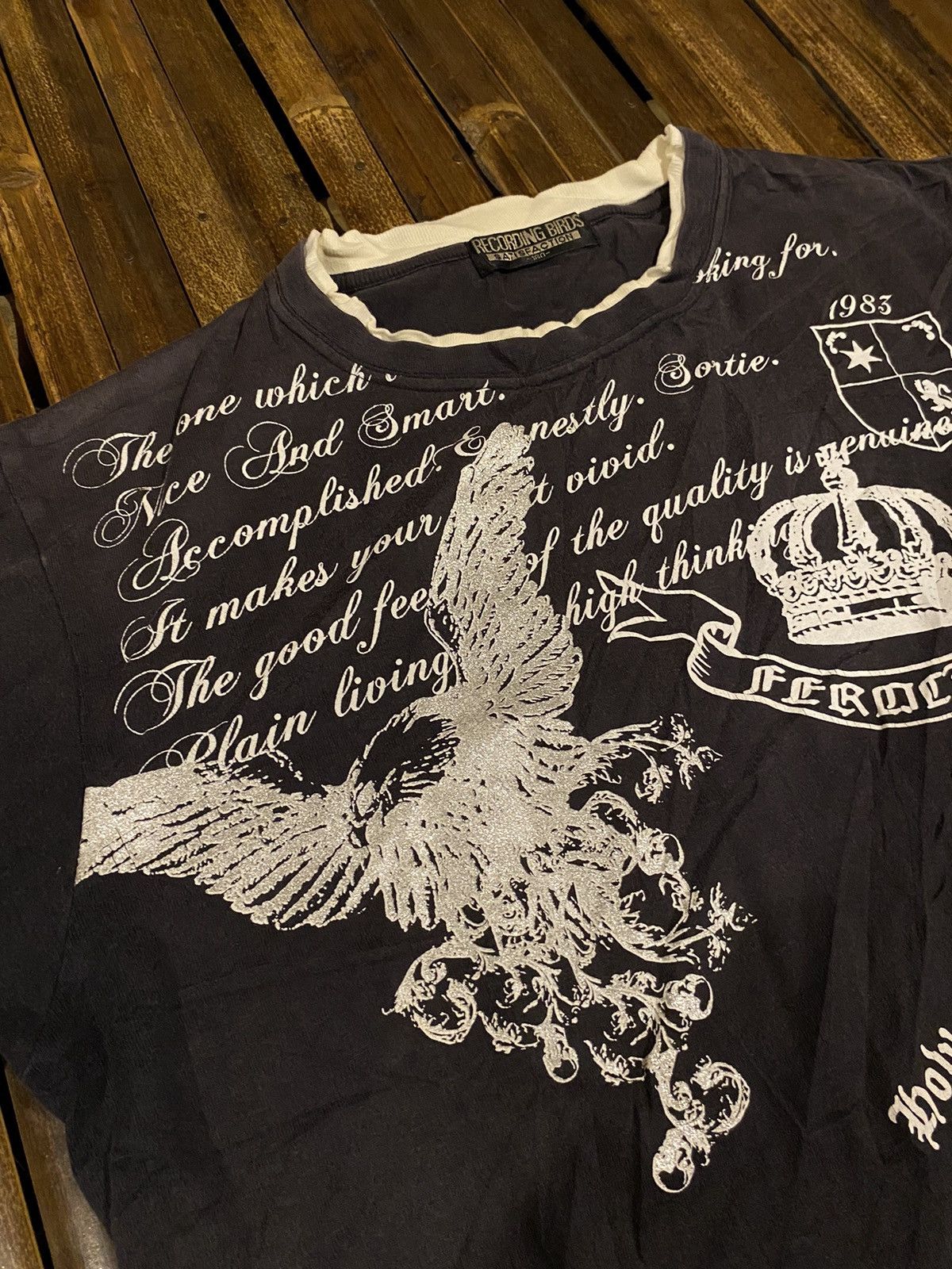 Japanese Brand RECORDING BIRDS IFSIXWASNINE STYLE TSHIRT Size US M / EU 48-50 / 2 - 3 Thumbnail