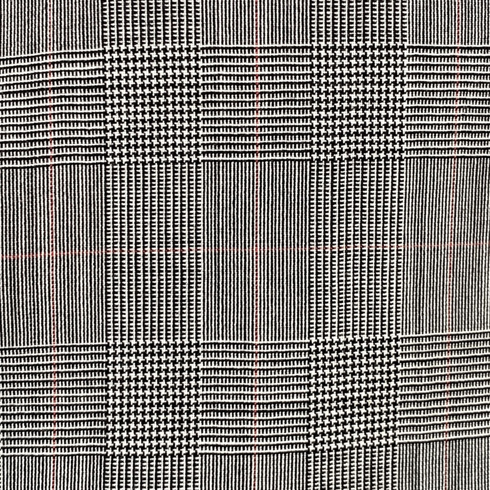 Vintage O'CONNELL'S Size 42 Long Black White Plaid Wool Notch Lapel Suit Mens Jacket Pants Black White Houndstooth Wool Notch Lapel 42L 36 Waist Inseam 31 Size 42R - 3 Thumbnail
