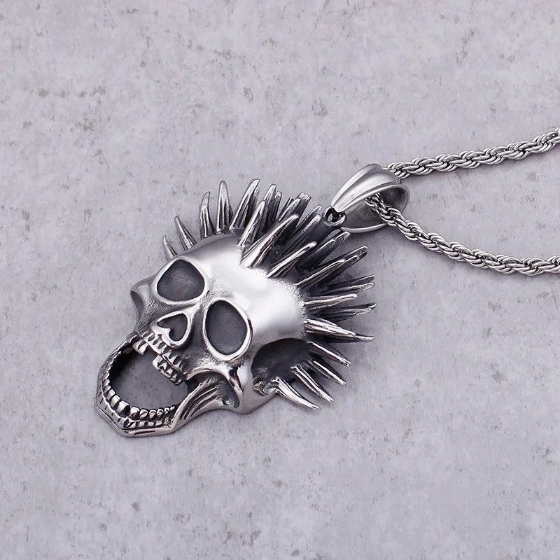 Vintage Retro Ghost Head Necklace Size ONE SIZE - 4 Thumbnail