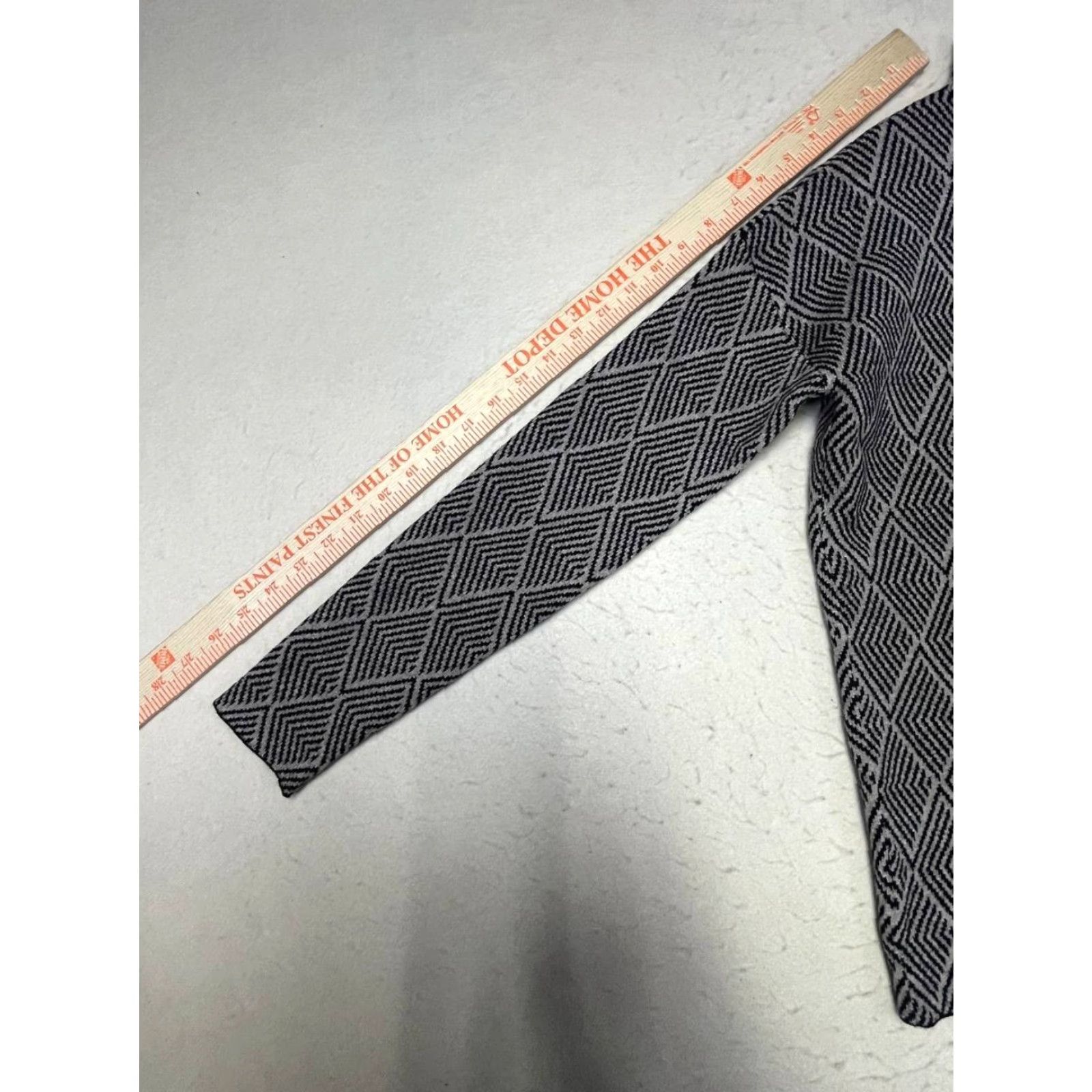 Halston Halston Womens Sweater Gray Tan Pullover Mock Turtleneck XS Dolman Sleeve Regular Knit Geometric Size XS / US 0-2 / IT 36-38 - 3 Thumbnail