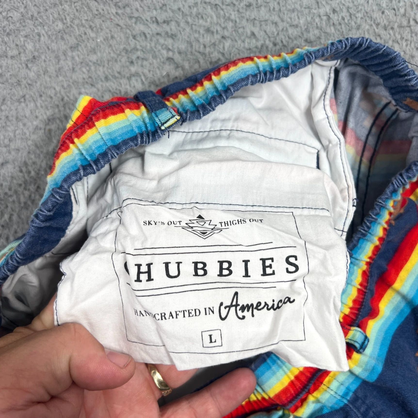 Chubbies Chubbies Shorts Men's L Blue Aztec Striped 5" Inseam Casual Stretch Size US 33 - 6 Thumbnail