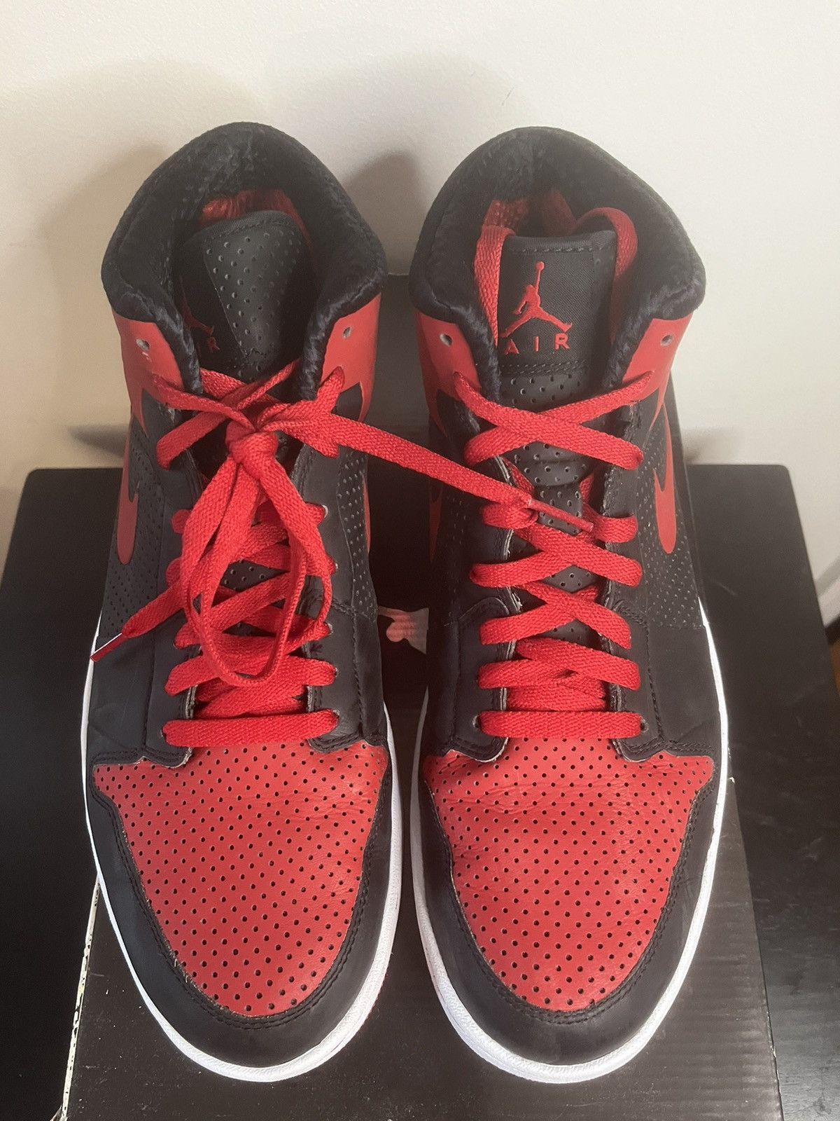 image of Jordan Nike Air Jordan Alpha 1 ‘Varsity Red’ Shoes in Black, Men's (Size 12)