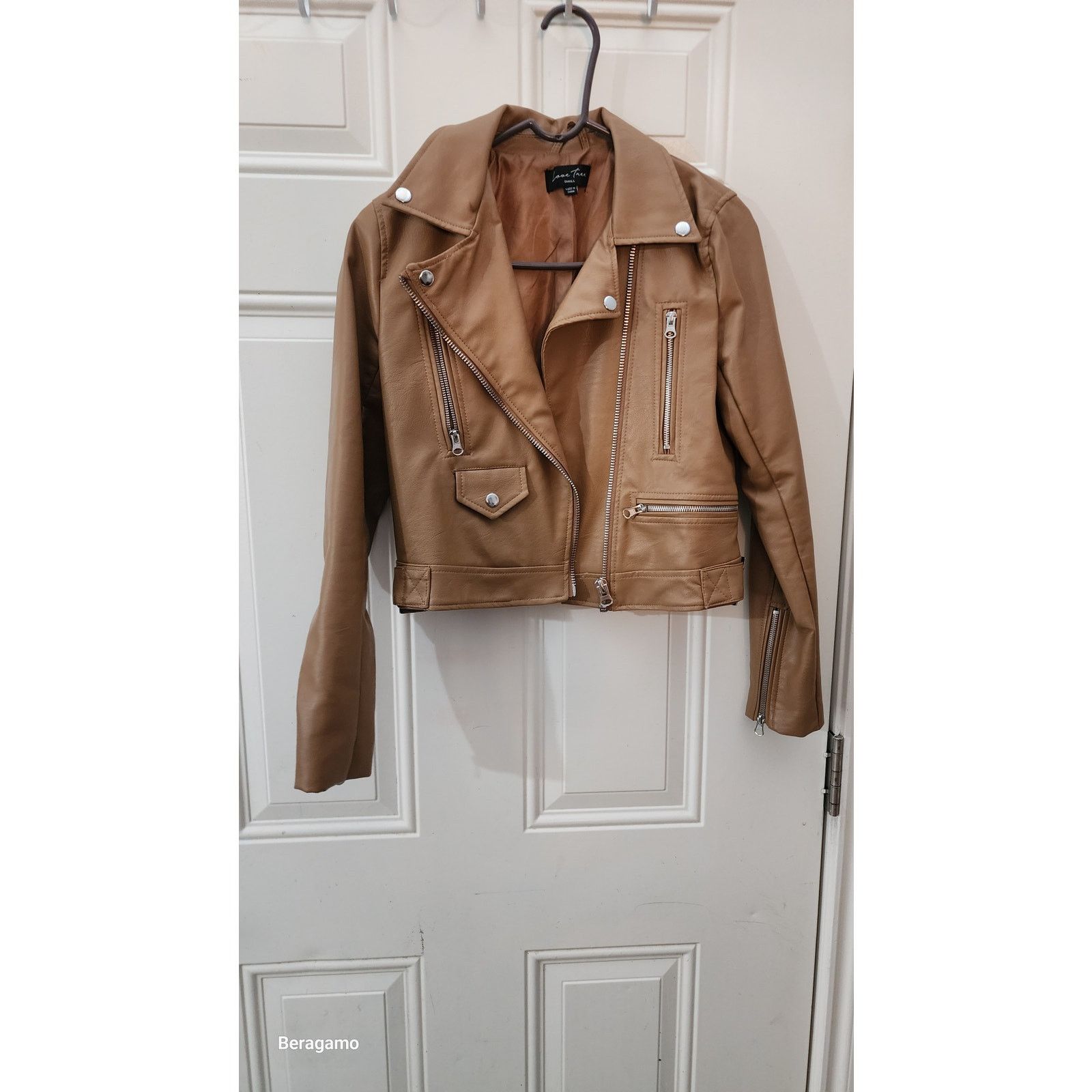 Other Women's Faux Leather Long Sleeve Zipper Moto Biker Jacket, S Size S / US 4 / IT 40 - 8 Thumbnail