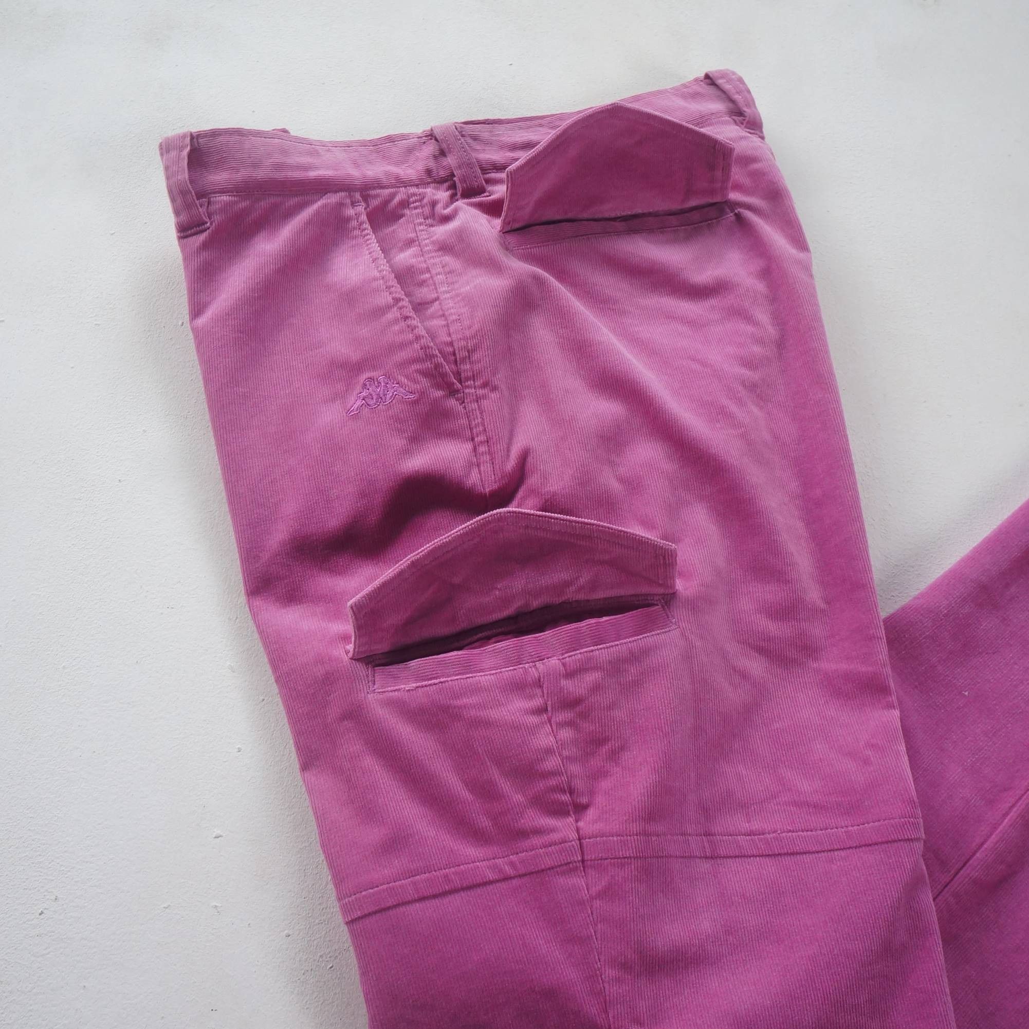 Kappa Kappa Pink Multi Pockets Cargo Corduroy Pants Size 30" / US 8 / IT 44 - 5 Thumbnail