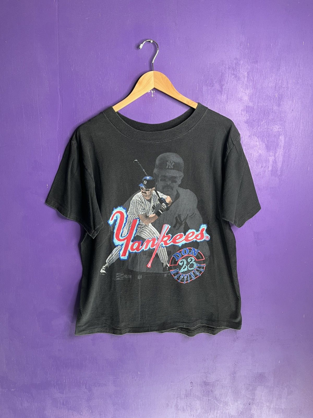 MLB × Salem Sportswear × Vintage Vintage 90s Salem New York Yankees Don Mattingly t-shirt Size US L / EU 52-54 / 3 - 1 Thumbnail